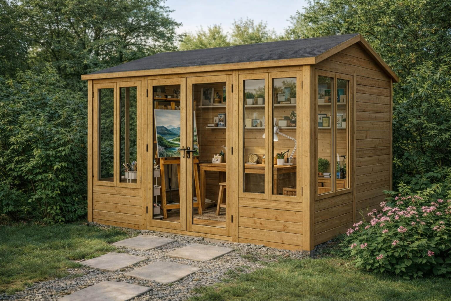 Záhradný domček ako vlastný priestor na koníčky a oddych