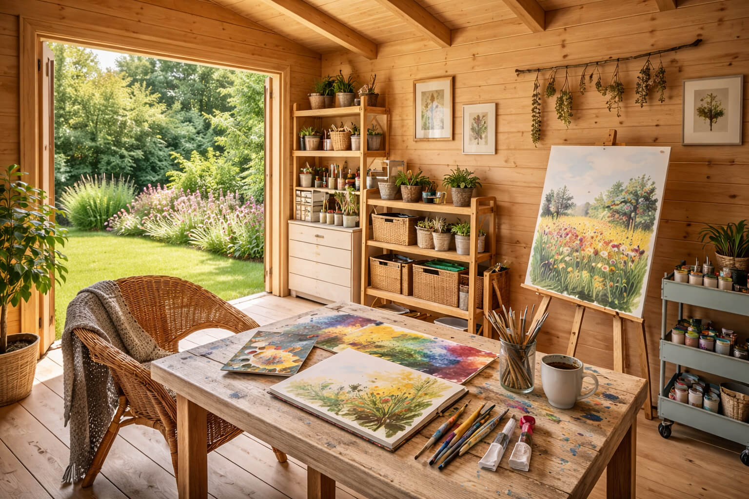 Ako premeniť drevený domček na oázu pre maliarov či fotografov