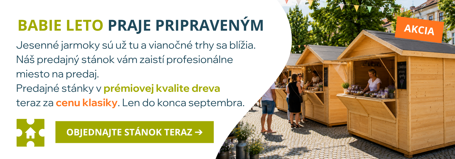 Akcia na predajné stánky v prémiovej kvalite dreva počas septembra