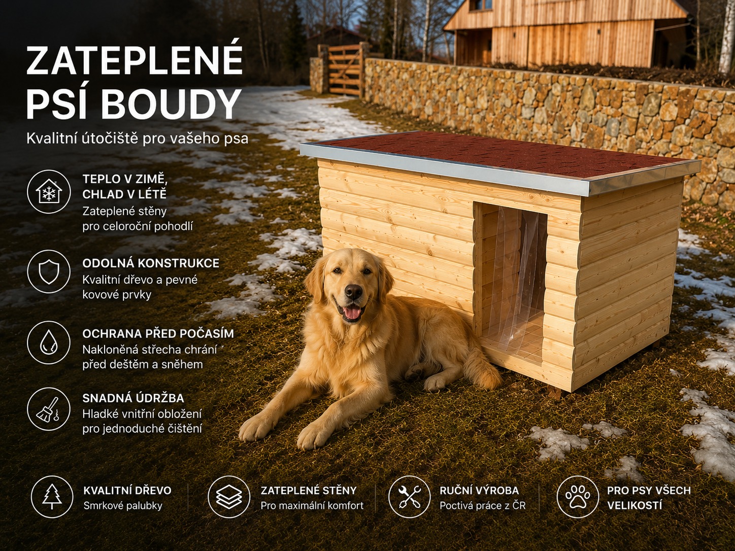 Srubové psí boudy