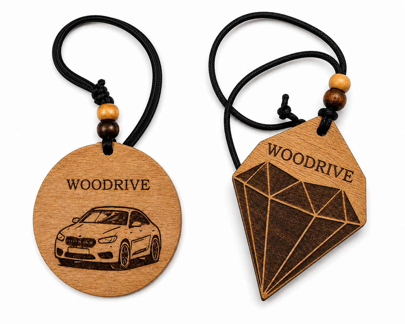 Prémiové DUO WOODRIVE – dřevěné vůně do auta