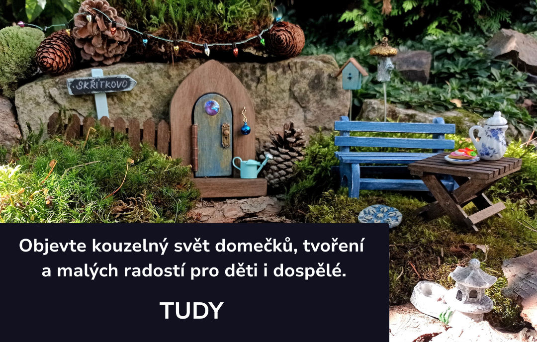 Dvířka pro skřítka v kouzelné zahrádce