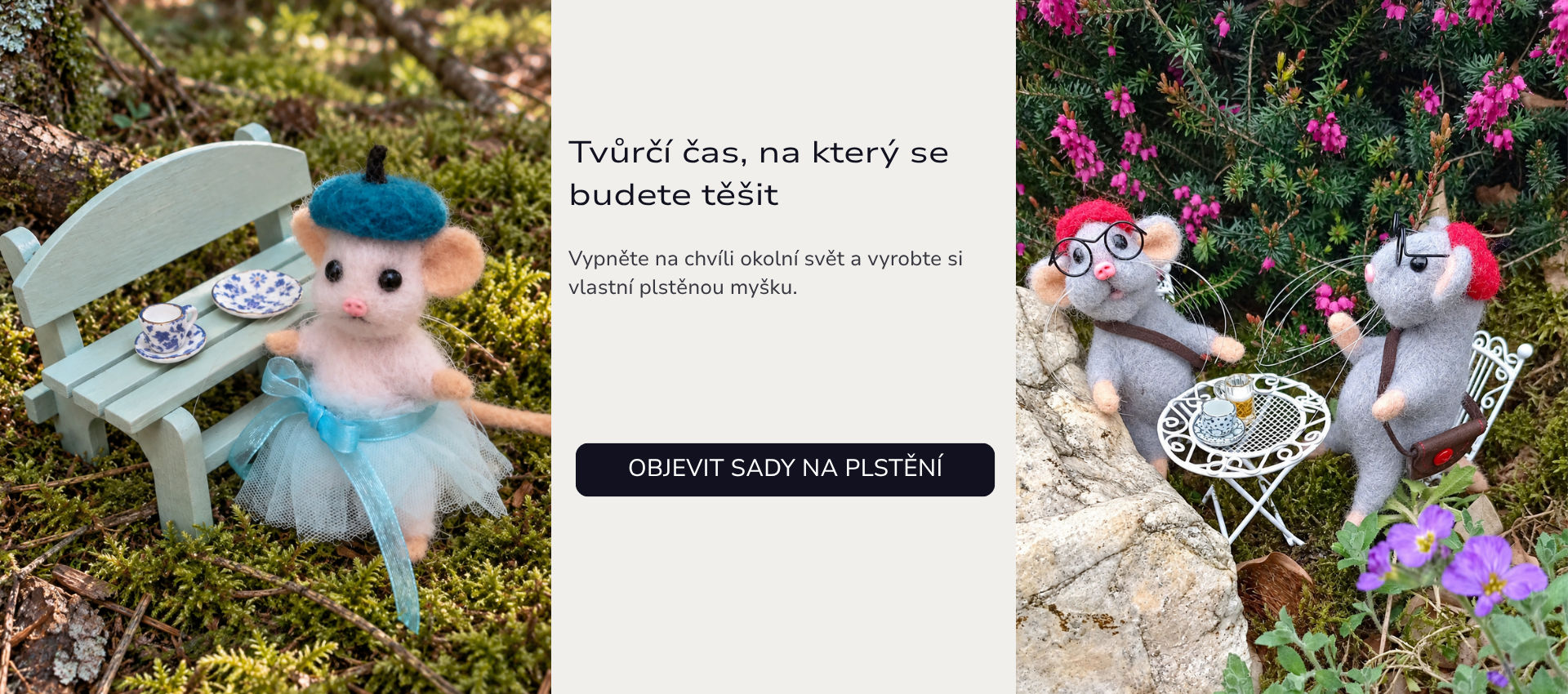 Kreativní sady na výrobu plstěných zvířátek