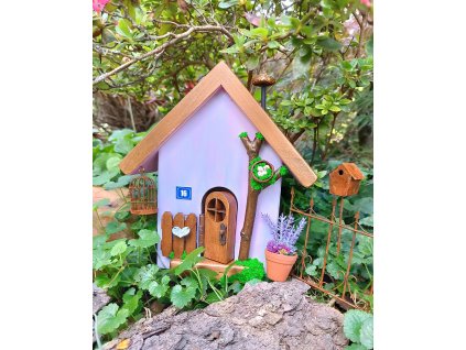 Domeček fialový s lapačem snů a plůtkem