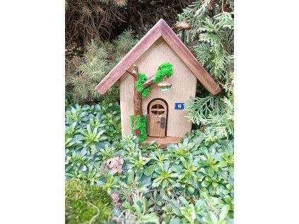 Domeček se světýlky - napuštěný levandulí