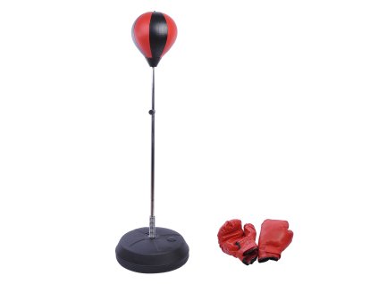 HOMCOM Punchingball Set Standbox výškově nastavitelný 125-145cm rukavice pumpa pro profesionály a začátečníky | Aosom
