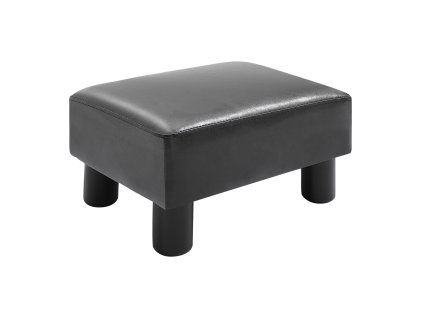 HOMCOM Chesterfieldská lavice z umělé kůže černá 40x30x24cm stylová a pohodlná do obývacího pokoje a předsíně | Aosom.de