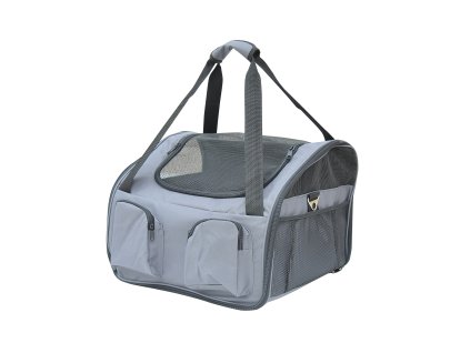 PawHut přepravka pro psy přepravní box do auta přepravní taška Oxford šedá 41x34x30cm pro bezpečné cestování se psem | Aosom.de