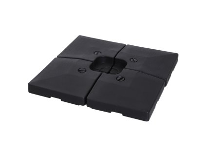 Zátěž slunečníku Outsunny 4 kusy 51 x 51 x 12 cm do 130 kg naplnitelná pískem nebo vodou HDPE plast černý pro stabilní slunečníky | Aosom.de