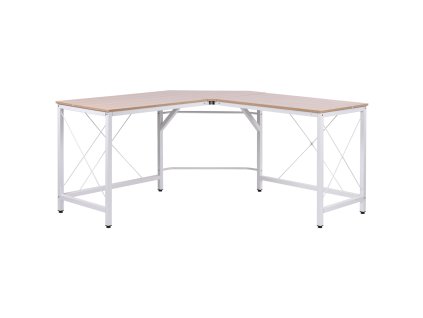HOMCOM Psací stůl do tvaru písmene L Rohový psací stůl 150x150x76cm Rohový psací stůl z MDF v přírodní barvě pro domácí kancelář a pracovnu | Aosom.de