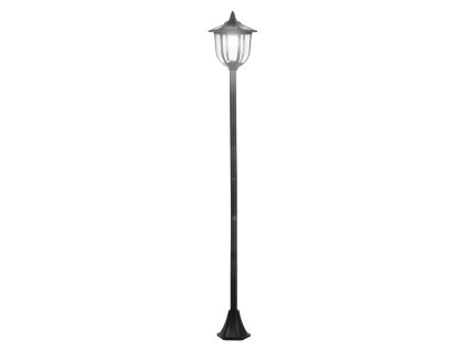 Zahradní solární světlo Outsunny LED zahradní lucerna 30/60 lumenů, černý plast, Ø26,5 x H177 cm, ideální pro zahradu a terasu | Aosom.de