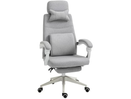Kancelářská židle Vinsetto, herní židle, židle s kolečky, ergonomická, polyester, pěna, vícevrstvá horní deska, 62 x 68 x 117-127 cm | Aosom