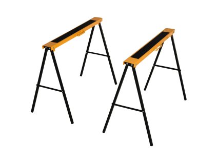 Pracovní kozlík HOMCOM skládací ocelový kozlík s protiskluzovou úpravou v oranžové a černé barvě 99,5 x 50 x 78 cm s nosností 125 kg | Aosom.de