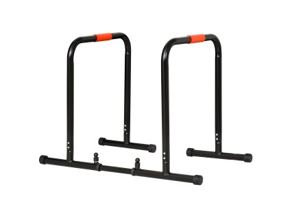 HOMCOM Dip Bar Fitness Push Up Dip Station multifunkční nastavitelná z oceli černá 94/102 x 62 x 73 cm pro efektivní silový trénink | Aosom.de
