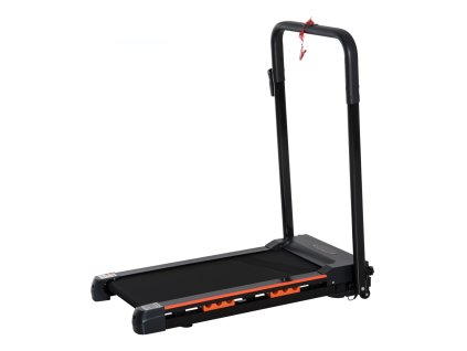 HOMCOM Elektrický běžecký pás s LCD displejem, skládací fitness stroj 1-6 km/h, robustní ocelový rám, černý, kompaktní rozměry 105 x 56 x 108,5 cm | Aosom.de