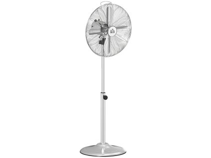 Stojanový ventilátor HOMCOM 120 cm výškově nastavitelný 3 stupně rychlosti nastavitelný úhel sklonu z oceli ve stříbrné barvě | Aosom.de