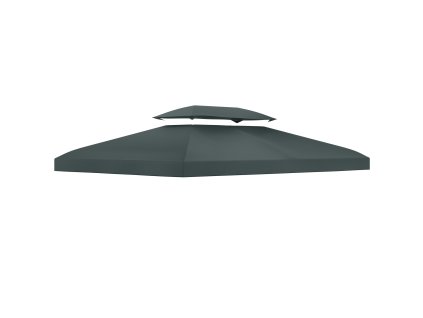 Outsunny náhradní střešní pavilon střešní zahradní pavilon polyester 3x4m charcoal grey | Aosom