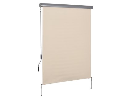 Outsunny vertikální balkonová markýza s ruční klikou 140x200cm Boční markýza z polyesteru a hliníku pro terasu a zahradu | Aosom.de