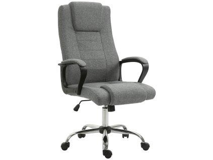 Ergonomická výškově nastavitelná kancelářská židle Vinsetto 110-119H cm s houpací funkcí a šedým potahem pro kancelář a domácí pracovnu | Aosom.de