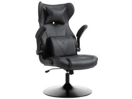 Kancelářská židle Vinsetto herní židle ergonomická výškově nastavitelná s funkcí houpání čalouněný sedák v černé barvě pro kancelář a domácí kancelář | Aosom.de