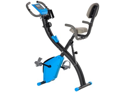 Cvičební kolo HOMCOM X-Bike 2 v 1 s LCD displejem skládací trim bike 8stupňový magnetický odpor a napínací lano 97x51x115 cm | Aosom.de
