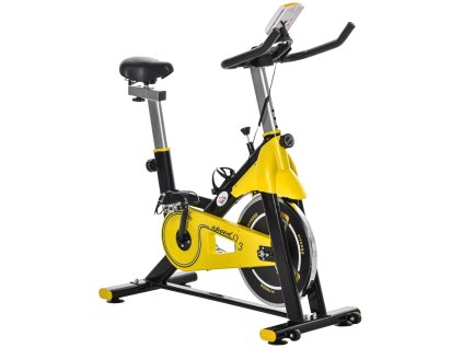 HOMCOM výškově nastavitelný rotoped s řemenovým pohonem a LCD displejem z oceli a ABS 50x100x101-113 cm | Aosom.de