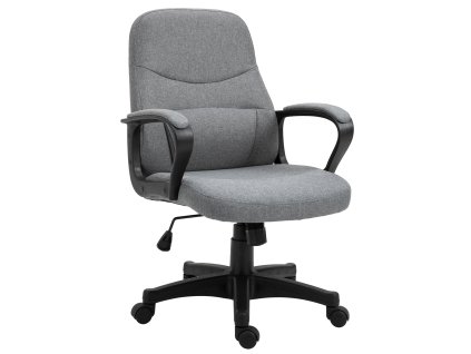 Masážní kancelářská židle Vinsetto ergonomická výškově nastavitelná kancelářská židle šedá s masážní funkcí pro kancelář a domácí kancelář | Aosom.de