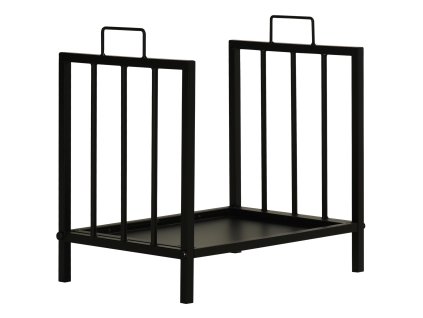 Stojan na palivové dřevo Outsunny 50 kg s 2 držadly Stojan na palivové dřevo Krbové nářadí černý 39x32,5x46cm pro pořádek v obývacím pokoji | Aosom.de