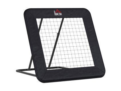 HOMCOM Skládací fotbalová branka Rebounder Odrazová stěna s 5 stupni nastavení pro více sportů 128x118x108-120cm | Aosom.de