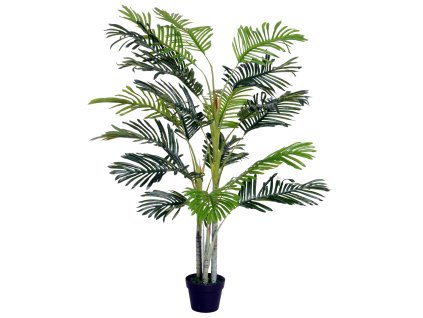 Outsunny umělá palma 150cm velká umělá rostlina s 19 palmovými listy a květináčem, dekorativní pro interiér a exteriér | Aosom.de