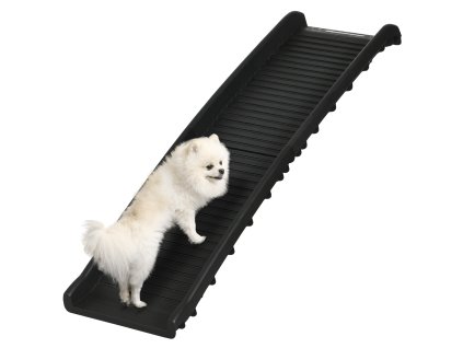 PawHut rampa pro psy skládací rampa pro domácí mazlíčky 155x39x14cm protiskluzová gumová nárazníková rampa pro domácí mazlíčky černá | Aosom.de