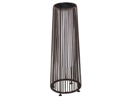 Solární lampa Outsunny, zahradní lampa, ratanové solární světlo, automatické LED, hnědá, 21,5 x 21,5 x 61 cm | Aosom