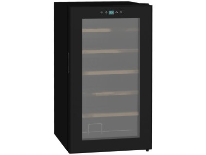 HOMCOM Chladnička na víno, 65 l, 5-20°C, Chladnička na nápoje pro 24 lahví, Chladnička na lahve, Chladnička na víno s vnitřním osvětlením, Black| Aosom