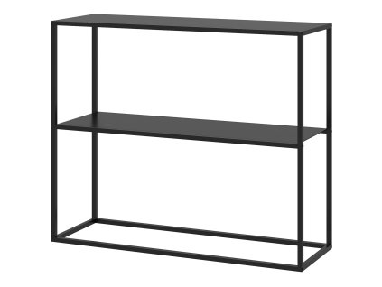 HOMCOM Konzolový stolek Předsíňový stolek Ocelový stolek se 2 úrovněmi a ochranou proti překlopení 90x30x75 cm pro vstupní prostor | Aosom.de