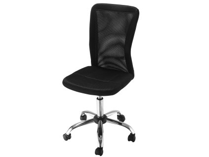 Kancelářská židle Vinsetto bez područek, ergonomická kancelářská židle, výškově nastavitelná, max. nosnost 100 kg, černá | Aosom