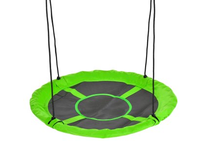 Outsunny Ø110 cm hnízdo houpačka do 150 kg, nastavitelná dětská houpačka, závěsná houpačka, zahradní houpačka, talířová houpačka, zelená | Aosom.de