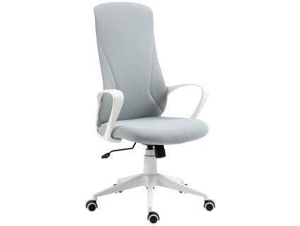Kancelářská židle Vinsetto výškově nastavitelná s funkcí houpání Ergonomická otočná židle z elastické tkaniny ve světle šedé barvě pro kancelář a domácí kancelář | Aosom.de