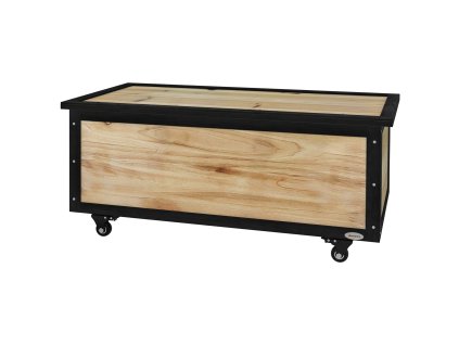 Outsunny zahradní box dřevěný úložný box 121L úložný box na kolečkách, úložný box odolný proti povětrnostním vlivům na balkon, terasu, do přírody | Aosom