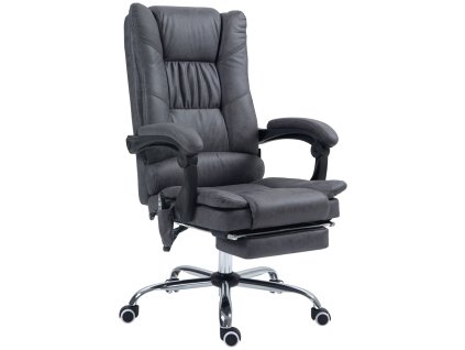 Masážní kancelářská židle Vinsetto s funkcí vyhřívání, náklon 135°, výškově nastavitelná, do 120 kg, ergonomická, černá | Aosom.de