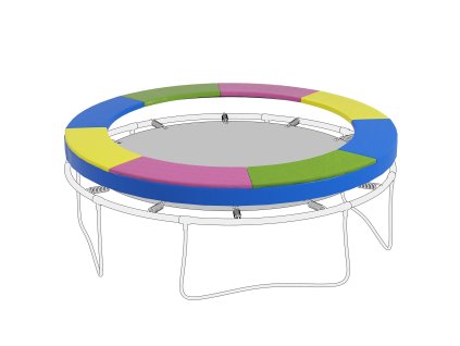 Kryt hrany trampolíny SPORTNOW Ø244 cm, UV ochrana, odolný proti povětrnostním vlivům, odolný a robustní, příslušenství k trampolínám | Aosom.de