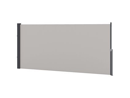 Outsunny výsuvná boční markýza 300 x 140 cm Zahradní markýza s UV ochranou Windbreak Metal Polyester Light Grey | Aosom.de