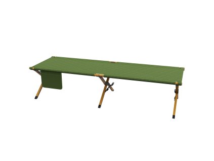 Outsunny skládací zahradní lehátko s boční kapsou relaxační lehátko Oxford tmavě zelené 196x64x45cm na zahradní balkon | Aosom.de