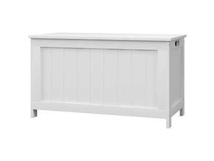 HOMCOM úložný box truhla s uchem a víkem, 81 x 40 x 46 cm, úložný box do obývacího pokoje a ložnice v bílé barvě | Aosom.de