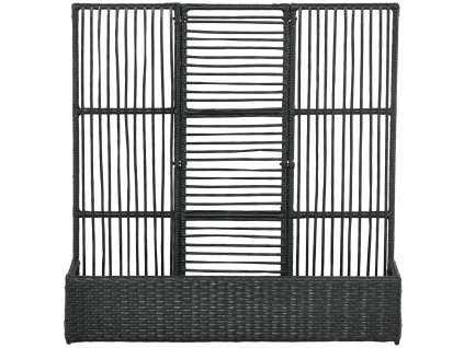 Outsunny Polyratanový vyvýšený záhon s mřížkou, truhlík na květiny, truhlík na rostliny, záhon, na zahradu, na balkon, černý, 103 x 103 x 29 cm | Aosom
