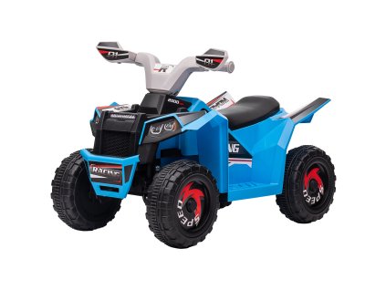 HOMCOM dětská elektrická čtyřkolka, mini elektrická čtyřkolka s funkcí jízdy vpřed a vzad, 6 V elektrické vozidlo pro děti 1,5-3 roky, 2,5 km/h, modrá | Aosom