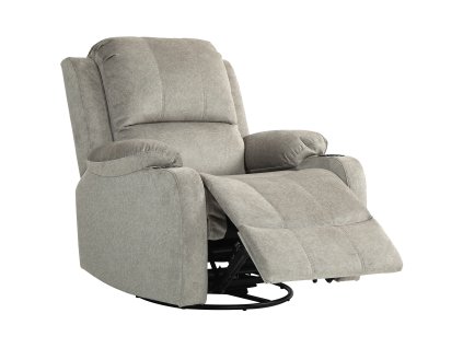 HOMCOM TV křeslo s funkcí polohování, otočné o 360°, houpací funkce, s pružinovým jádrem, podnožka, držák na nápoje, 87L x 95W x 102H cm, hnědé| Aosom