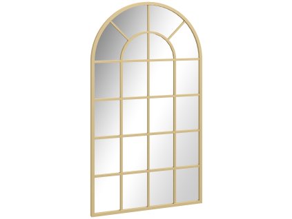HOMCOM nástěnné zrcadlo šatní zrcadlo 110 x 62 cm dekorativní závěsné zrcadlo s kovovým rámem do ložnice a obývacího pokoje ve zlaté barvě | Aosom.de