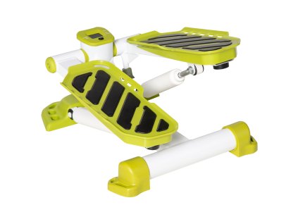 HOMCOM Mini stepper pro domácnost, protiskluzový stepper nahoru a dolů s LCD displejem, stepper na cvičení se dvěma velkými pedály, ocelový, žlutý | Aosom