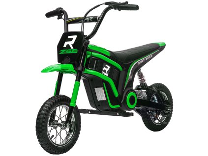 HOMCOM Dětská elektrická motorka 12V s klaksonem a světlem, 8-16 km/h, otočný plyn, pro děti 8-12 let, zelená | Aosom.de