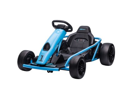 HOMCOM Dětská elektrická motokára 24V s pomalým startem, hudbou, klaksonem, bezpečnostním pásem, dětské vozidlo pro 8-12 let, modrá | Aosom.de